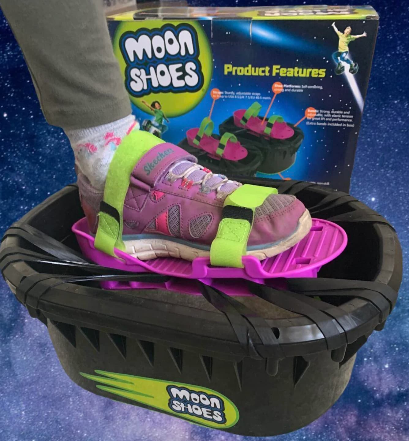 plastic - Moon Shoes Skechers Moon Shoes Product Features Platforms Selfcentring and durable Rands Strong durable and with elastic tension reat lift and performance Extra bands included in box